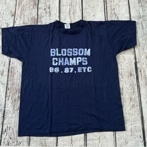 Vintage 80s Blossom Champs 1980s Crewneck Tee Top Shirt